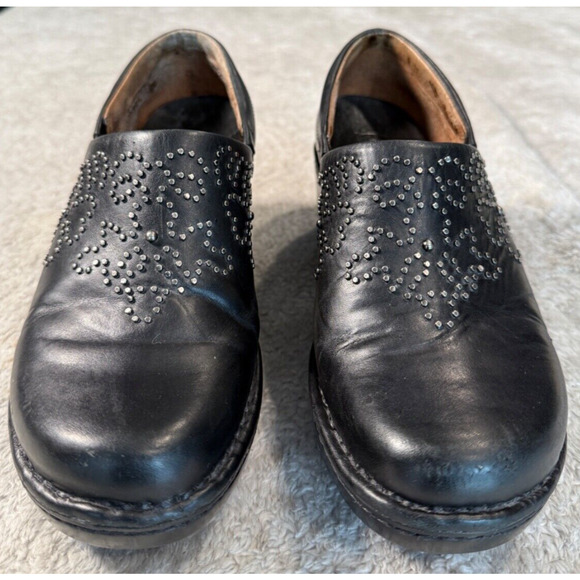 Ariat Strathmore Black Leather Studded Western Clogs Shoes Womens Size 8.5 Boho - Picture 1 of 11